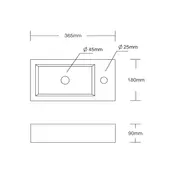 Toiletfontein Crea Mini Mat Wit Rechts 36x18x9cm