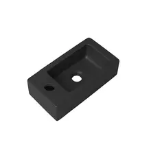 Toiletfontein Crea Mini Mat Zwart Links 36x18x9cm