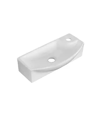 DutchLine Toiletfontein Trip Mat Wit 45x22x13cm Kraangat Rechts