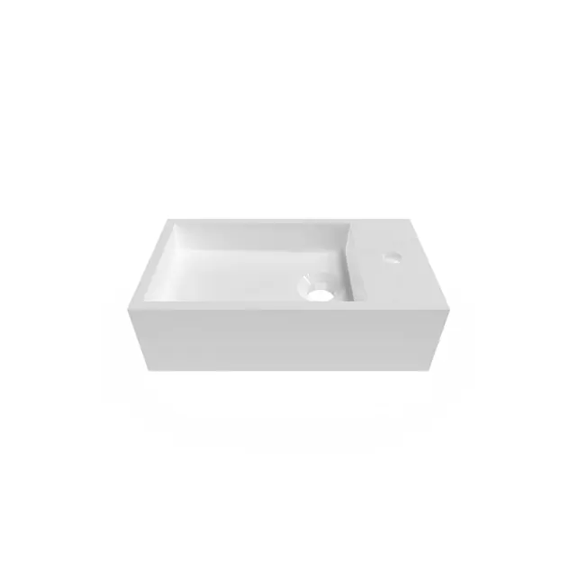 Toiletfontein Crea Solid Glans Wit 36 x18x12cm Rechts