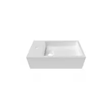 Toiletfontein Crea Solid Glans Wit 36 x18x12cm Links