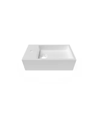 DutchLine Toiletfontein Crea Solid Glans Wit 36 x18x12cm Links