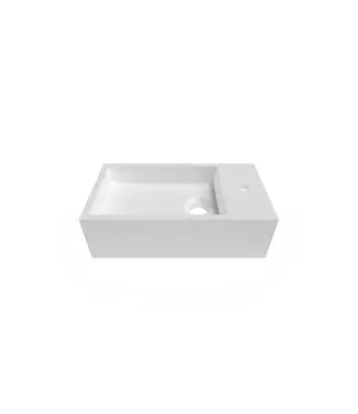 DutchLine Toiletfontein Crea Solid Mat Wit 36 x18x12cm Rechts