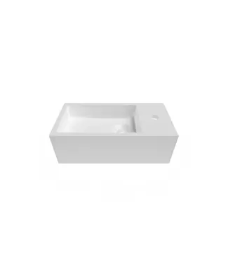 DutchLine Toiletfontein Crea Solid Mat Wit 44 x22x12cm Rechts