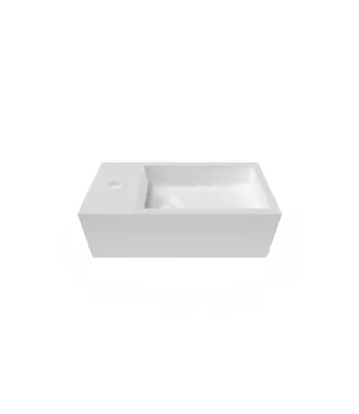 DutchLine Toiletfontein Crea Solid Mat Wit 44 x22x12cm Links