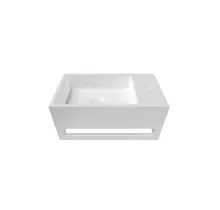 Toiletfontein met handdoekhouder Crea Solid Glans Wit Rechts 35x20x16cm