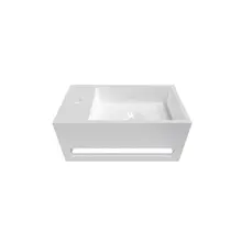 Toiletfontein met handdoekhouder Crea Solid Glans Wit Links 35x20x16cm