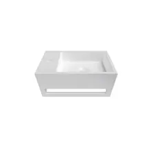 Toiletfontein met handdoekhouder Crea Solid Mat Wit Links 35x20x16cm