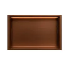 Inbouwnis badkamer met led-licht 60x30x7cm Geborsteld Brons Koper