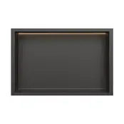 Inbouwnis badkamer met led-licht 60x30x7cm Gunmetal