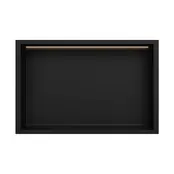 Inbouwnis badkamer met led-licht 60x30x7cm Mat Zwart