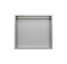 Inbouwnis badkamer met led-licht 30x30x7cm RVS