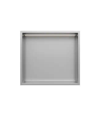 DutchLine Inbouwnis badkamer met led-licht 30x30x7cm RVS