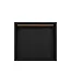 DutchLine Inbouwnis badkamer met led-licht 30x30x7cm Mat Zwart