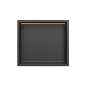 Inbouwnis badkamer met led-licht 30x30x7cm Gunmetal