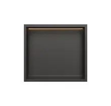 Inbouwnis badkamer met led-licht 30x30x7cm Gunmetal