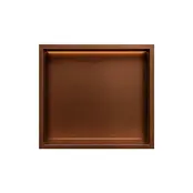 Inbouwnis badkamer met led-licht 30x30x7cm Geborsteld Brons Koper