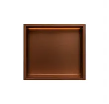 Inbouwnis badkamer met led-licht 30x30x7cm Geborsteld Brons Koper