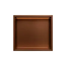 Inbouwnis badkamer met led-licht 30x30x7cm Geborsteld Brons Koper