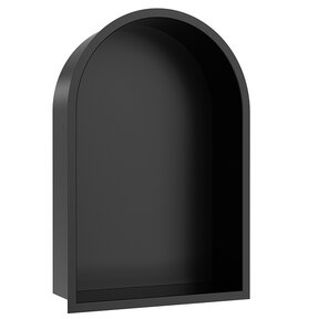 Inbouw badkamer Nis Demis Ovaal 30x30x10cm Mat Zwart