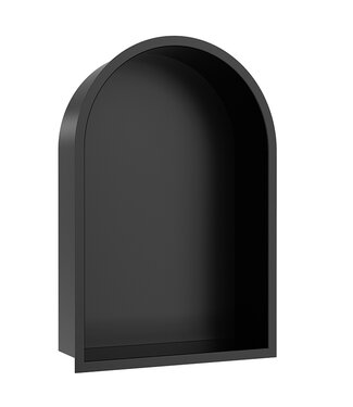 Wiesbaden Inbouw badkamer Nis Demis Ovaal 30x30x10cm Mat Zwart
