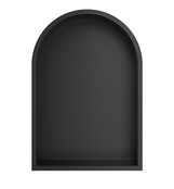 Inbouw badkamer Nis Demis Ovaal 30x30x10cm Mat Zwart