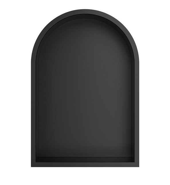 Inbouw badkamer Nis Demis Ovaal 30x30x10cm Mat Zwart