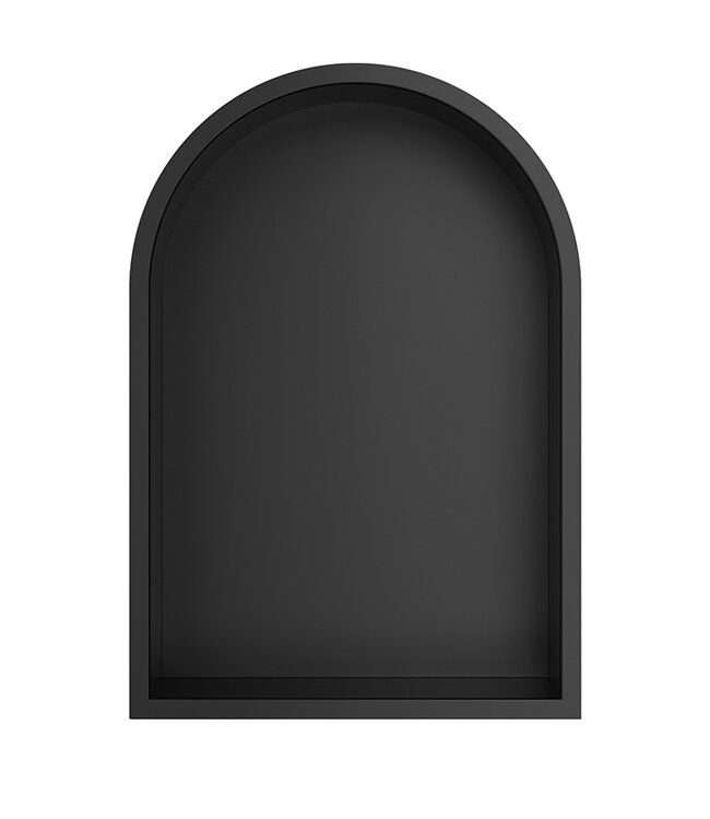 Inbouw badkamer Nis Demis Ovaal 30x30x10cm Mat Zwart