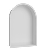 Inbouw badkamer Nis Demis Ovaal 30x30x7cm Mat Wit