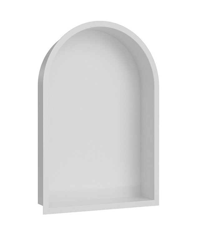 Inbouw badkamer Nis Demis Ovaal 30x30x7cm Mat Wit