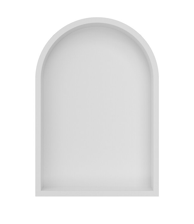 Inbouw badkamer Nis Demis Ovaal 30x30x10cm Mat Wit