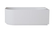 Halfvrijstaand Hoekbad Rechts met ribbels – Rivi Mat Wit 180x80cm - 21.3688