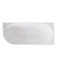 Halfvrijstaand Hoekbad Rechts met ribbels – Rivi Mat Wit 180x80cm - 21.3688