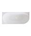 Halfvrijstaand Hoekbad Links met ribbels – Rivi Mat Wit 180x80cm - 21.3687