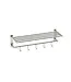 DutchLine Handdoekrek met haken Domo RVS 58x20cm