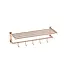 DutchLine Handdoekrek met haken Domo Geborsteld brons koper 58x20cm