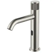 Kraan met sensor koud S-Grip Geborsteld Staal - Elektrisch e/o Batterij