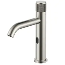 Kraan met sensor koud S-Grip Geborsteld Staal - Elektrisch e/o Batterij