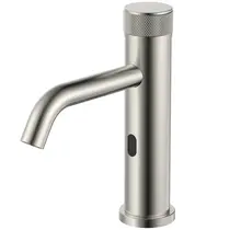 Kraan met sensor Warm/Koud S-Grip Geborsteld Staal - Elektrisch e/o Batterij