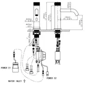 Kraan met sensor Warm/Koud S-Grip Chroom - Elektrisch e/o Batterij