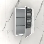 Spiegelkast met LED_verlichting Quatro 60x70x13cm met Stopcontact