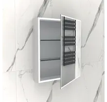 Spiegelkast met LED_verlichting Quatro 60x70x13cm met Stopcontact