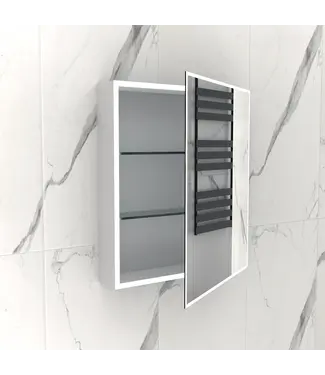 DutchLine Spiegelkast met LED_verlichting Quatro 60x70x13cm met Stopcontact