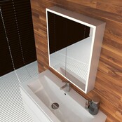 Spiegelkast met LED_verlichting Quatro 80x70x13cm met Stopcontact