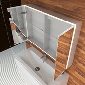 Spiegelkast met LED_verlichting Quatro 120x70x13cm met Stopcontact