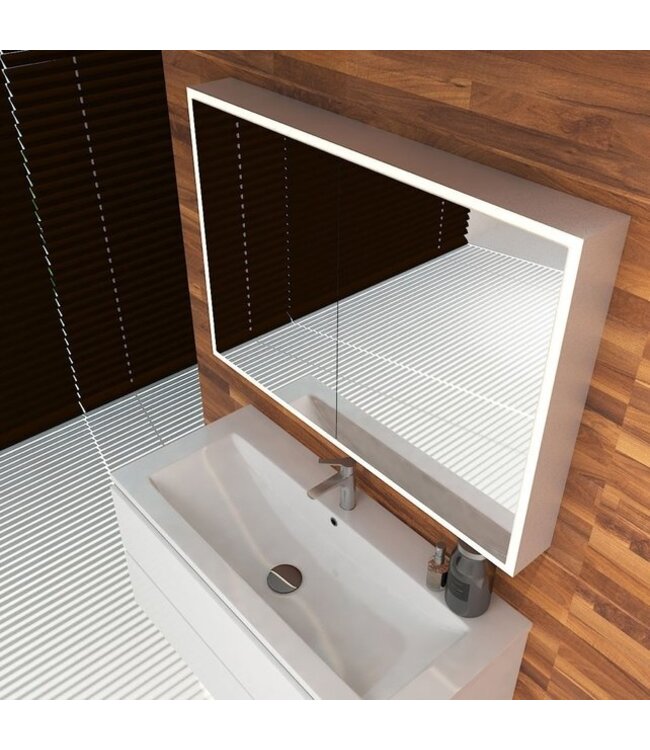 Spiegelkast met LED_verlichting Quatro 120x70x13cm met Stopcontact