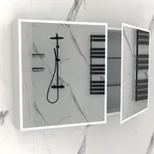 Spiegelkast met LED_verlichting Quatro 120x70x13cm met Stopcontact