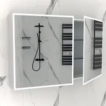 Spiegelkast met LED_verlichting Quatro 120x70x13cm met Stopcontact