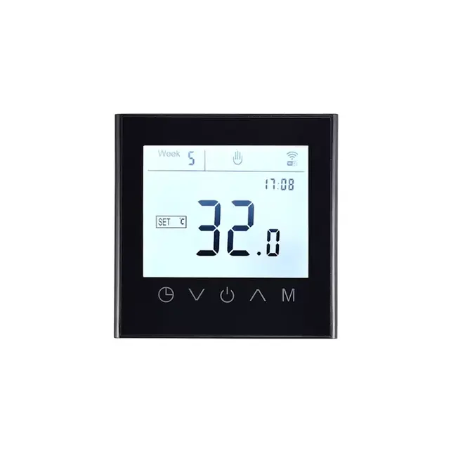 Digitale WiFi Klokthermostaat Zwart – Slimme inbouw thermostaat