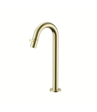 DutchLine Fonteinkraan Hoog Dutchline Round XL 30cm – Geborsteld Goud